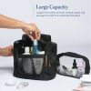 Portable Hanging Shower Caddy Organizer Bag Black Free Toiletries Case Metal Hook Quick Dry Mesh Shower Caddy Tote Bag Pouch For Bathroom College Dorm