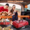 Portable charcoal grill, outdoor desktop grill, small barbecue, smoking stove, folding grill with cover, backyard camping, picnic, beach
