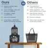 Portable Hanging Shower Caddy Organizer Bag Black Free Toiletries Case Metal Hook Quick Dry Mesh Shower Caddy Tote Bag Pouch For Bathroom College Dorm