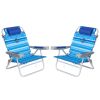 UNNYFEEL Extra Wide 28" Low Beach Chair 5 Position Lay Flat, XL Oversized Portable Folding Camping Chairs with Cup Holder for Outdoor/Trip