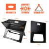Portable Charcoal Grill - Mini BBQ Grill - Small Table Top Charcoal Grill for Camping, Outdoor Cooking - Foldable Camping Grill for Picnics