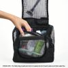 Portable Hanging Shower Caddy Organizer Bag Black Free Toiletries Case Metal Hook Quick Dry Mesh Shower Caddy Tote Bag Pouch For Bathroom College Dorm