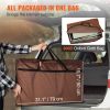 VEVOR Camping Kitchen Table, Folding Outdoor Cooking Table with Storage Carrying Bag, Aluminum Cook Station 3 Cupboard & Detachable Windscreen