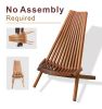 Outdoor Stylish Folding Chair, FSC-Certified Eucalyptus Wood
